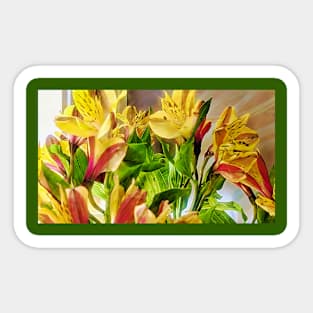 Yellow and Red Flowers Sticker